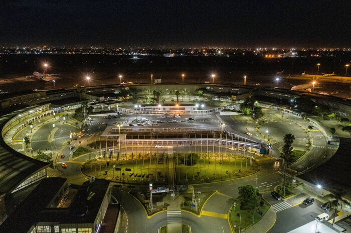 Nairobi's Jomo Kenyatta International Airport At Night. The Gateway to Kenya